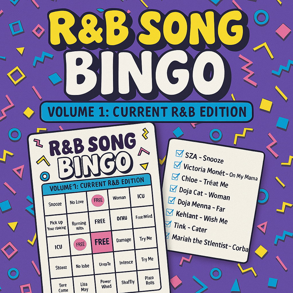 R&B Song Bingo – Volume 1: Current R&B Edition